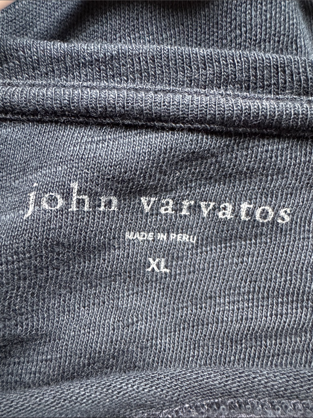 SALE JOHN VARVATOS Blue Long Sleeve Top - Picture 4 of 5